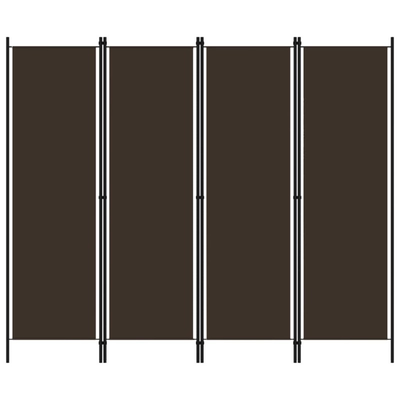 Cloison de séparation 4 panneaux Marron 200x180 cm 509901509901