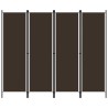 Cloison de séparation 4 panneaux Marron 200x180 cm 509901509901