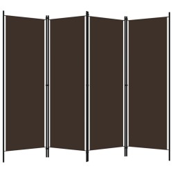 Cloison de séparation 4 panneaux Marron 200x180 cm 509901509901
