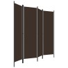 Cloison de séparation 4 panneaux Marron 200x180 cm 509901509901