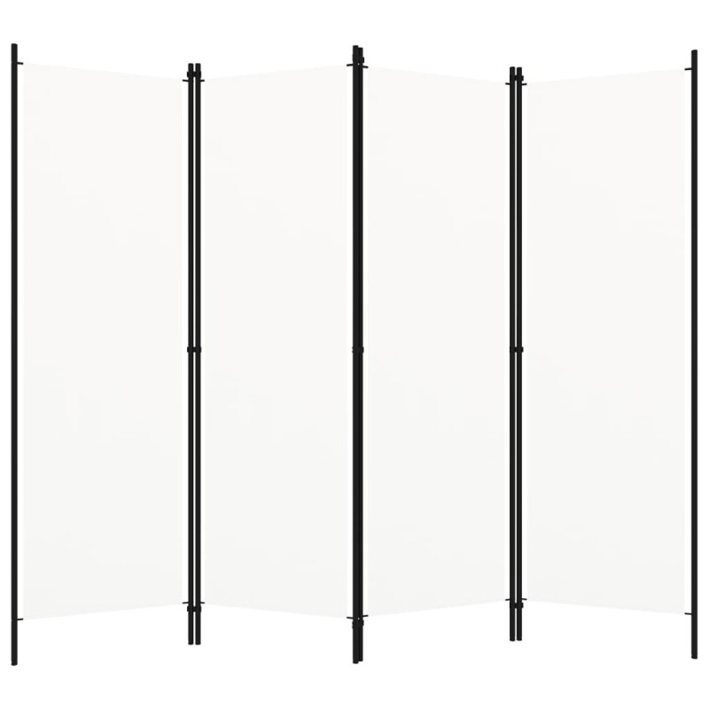 Cloison de séparation 4 panneaux Blanc 200x180 cm  509902509902
