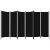 Cloison de séparation 6 panneaux Noir 300x180 cm 509905509905