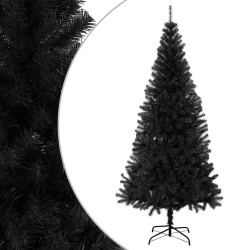 Sapin de Noël artificiel avec support noir 180 cm PVC 509907509907