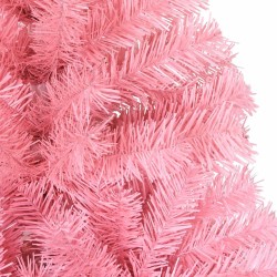 Sapin de Noël artificiel avec support rose 210 cm PVC 509909509909