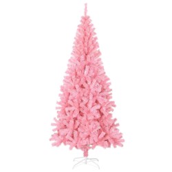 Sapin de Noël artificiel avec support rose 180 cm PVC 509910509910