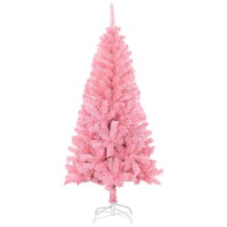 Sapin de Noël artificiel avec support rose 150 cm PVC 509911509911