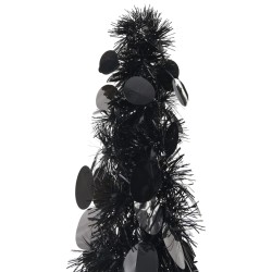Sapin de Noël artificiel escamotable noir 120 cm PET 509913509913