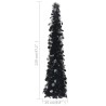 Sapin de Noël artificiel escamotable noir 120 cm PET 509913509913