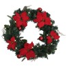 Couronne de Noël avec lumières LED vert 60 cm PVC 509915509915