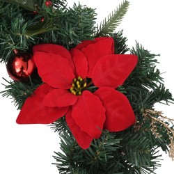 Couronne de Noël avec lumières LED vert 60 cm PVC 509915509915