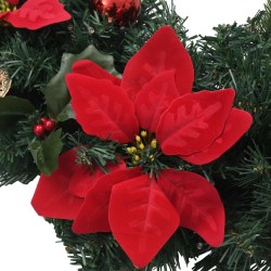 Couronne de Noël avec lumières LED vert 60 cm PVC 509915509915