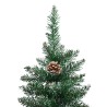 Sapin de Noël mince bois véritable et neige blanche vert 150 cm 509916509916