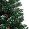 Sapin de Noël mince bois véritable et neige blanche vert 150 cm 509916509916
