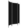 Cloison de séparation 3 panneaux Noir 150x180 cm  509917509917