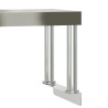 Table de travail de cuisine avec étagère 110x30x120 cm inox 509921509921