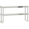 Table de travail de cuisine avec étagère 110x55x150 cm inox 509922509922