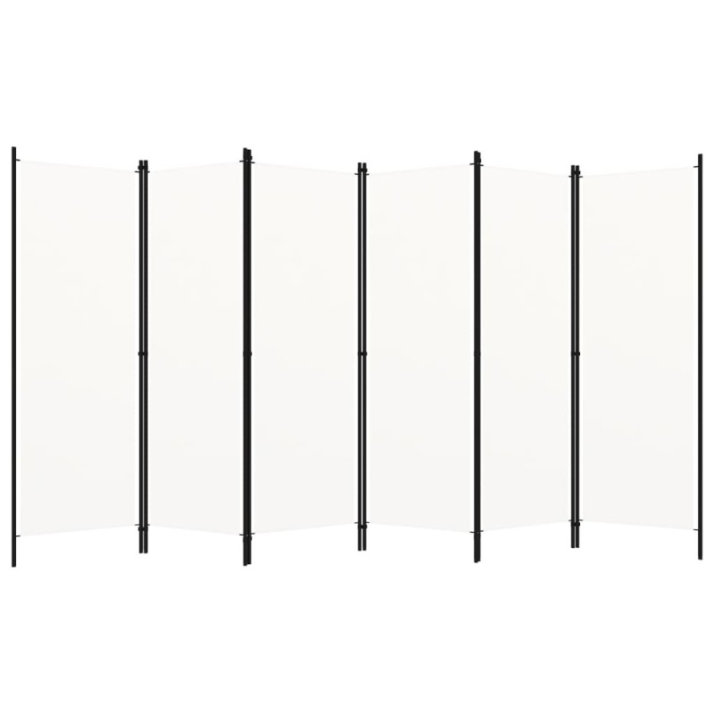 Cloison de séparation 6 panneaux Blanc 300x180 cm  509927509927