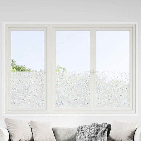 Films pour fenêtre 4 pcs dépoli motif de fleur PVC 509933509933