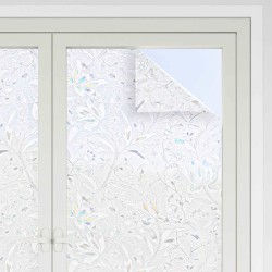 Films pour fenêtre 4 pcs dépoli motif de fleur PVC 509933509933
