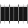 Cloison de séparation 6 panneaux Noir 240x180 cm 509934509934