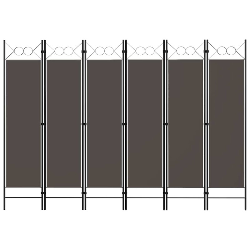 Cloison de séparation 6 panneaux Anthracite 240x180 cm 509935509935