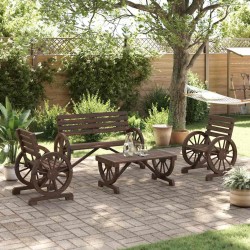 Salon de jardin 4 pcs bois de sapin massif 509936509936