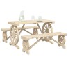 Ensemble à manger de jardin 3 pcs bois de sapin massif 509939509939