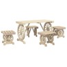 Ensemble à manger de jardin 5 pcs bois de sapin massif 509940509940