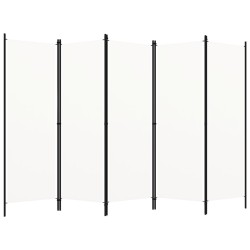 Cloison de séparation 5 panneaux Blanc 250x180 cm 509941509941