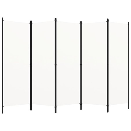 Cloison de séparation 5 panneaux Blanc 250x180 cm 509941509941