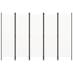 Cloison de séparation 5 panneaux Blanc 250x180 cm 509941509941