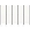 Cloison de séparation 5 panneaux Blanc 250x180 cm 509941509941
