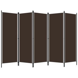 Cloison de séparation 5 panneaux Marron 250x180 cm 509942509942