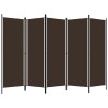Cloison de séparation 5 panneaux Marron 250x180 cm 509942509942