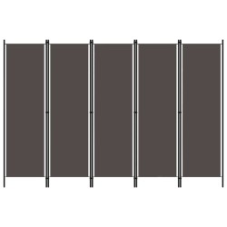 Cloison de séparation 5 panneaux Anthtracite 250x180 cm 509943509943