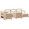 Salon de jardin 7 pcs bois de pin massif 509949509949