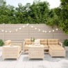 Salon de jardin 7 pcs bois de pin massif 509949509949