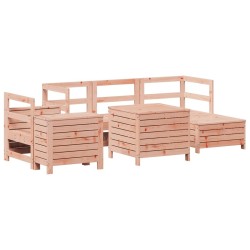 Salon de jardin 7 pcs bois massif sapin de douglas 509955509955