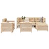 Salon de jardin 7 pcs bois de pin massif 509956509956