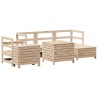 Salon de jardin 7 pcs bois de pin massif 509956509956