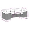 Salon de jardin avec coussins 7 pcs marron résine tressée 509957509957