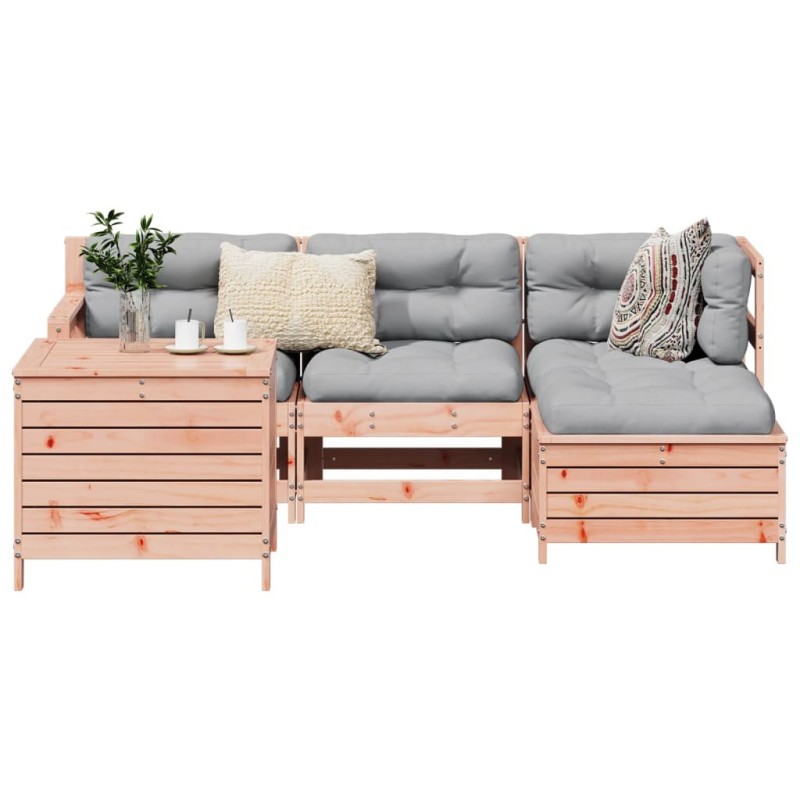 Salon de jardin 5 pcs bois massif sapin de douglas 509960509960
