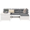 Salon de jardin 5 pcs blanc bois massif de pin 509962509962