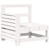 Salon de jardin 5 pcs blanc bois massif de pin 509962509962