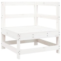 Salon de jardin 5 pcs blanc bois massif de pin 509965509965