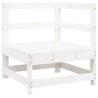 Salon de jardin 5 pcs blanc bois massif de pin 509965509965