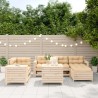 Salon de jardin 7 pcs bois de pin massif 509969509969
