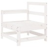 Salon de jardin 7 pcs blanc bois de pin massif 509984509984