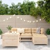 Salon de jardin 5 pcs bois de pin massif 509988509988