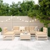 Salon de jardin 6 pcs bois de pin massif 509990509990